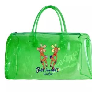 Green overnight bags